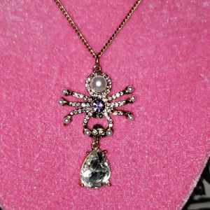 *SOLD*Betsy Johnson spider necklace